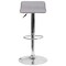 Emma and Oliver Quilted Wave Seat Adjustable Height Barstool with Chrome Base